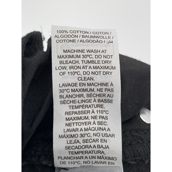 EDIKTED Women's Black Denim Frayed Wide-Leg High-Rise Five-Pocket Jeans SZ S - Picture 10 of 10